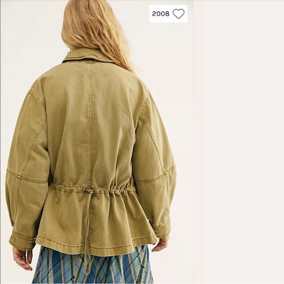 NEW. FREE PEOPLE SIEZE THE DAY JACKET IN OLIVE M - Picture 3 of 7
